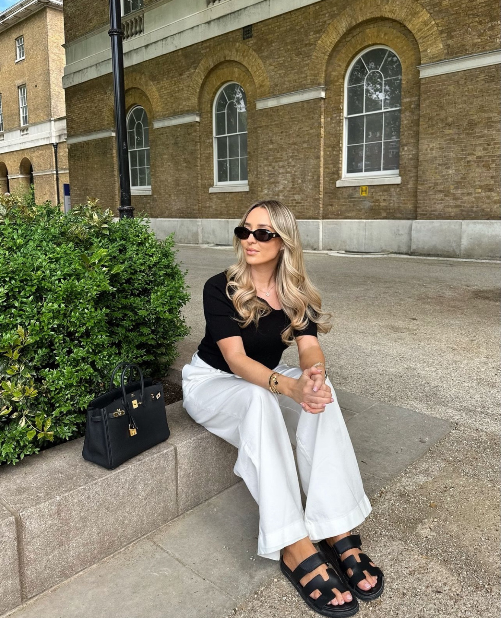 City chic with LilySilk 😎 the most beautiful silk trousers styled with a black knitted top and black Hermes accessories 

#LTKsummer #LTKworkwear #LTKautumn