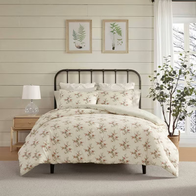 Laura Ashley 2pc Twin Jessika Comforter Bedding Set Red | Target