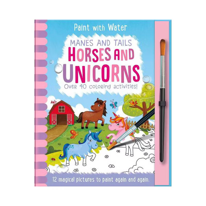 Manes and Tails - Horses and Unicorns - (Paint with Water) by  Jenny Copper & Imagine That (Hardc... | Target