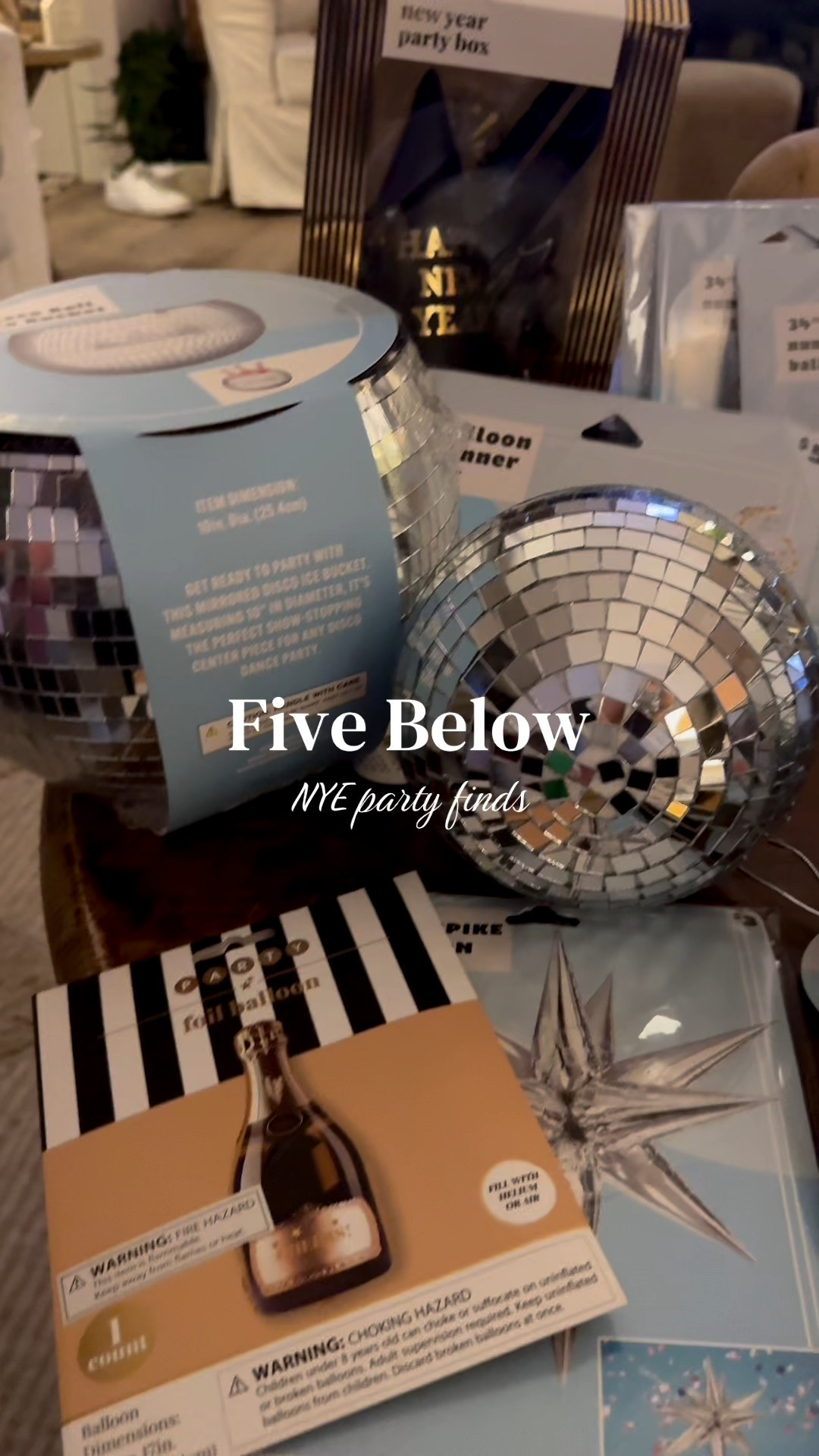 Check your local FiveBelow! They had all these great NYE party items! Excited to get this house NYE ready. So much fun hosting this party! I linked some similar items if you can get it in time 🥂
