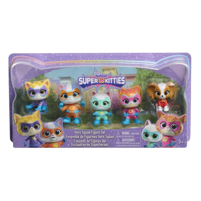 Disney Junior SuperKitties Hero Squad 5-Piece Figure Set, Kids Toys for Ages 3 up | Walmart (US)