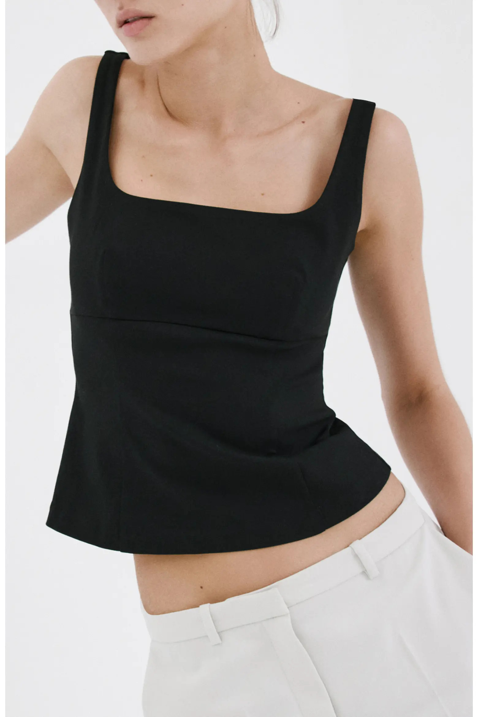 Fitted Square Neck Top (Women) | Nordstrom | Nordstrom