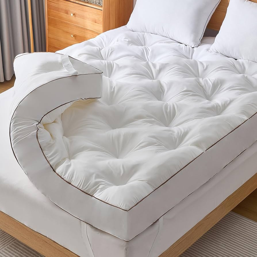 WhatsBedding 4 Inch Memory Foam Mattress Topper Queen for Back Pain Relief, Filled with Breathabl... | Amazon (US)