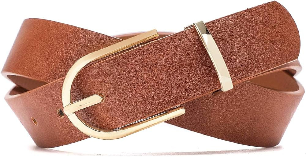 Earnda Women's Faux Leather Chic Belt for Ladies Jeans | Amazon (US)
