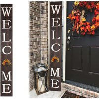 Tall Outdoor Fall Turkey Welcome Sign For Front Door, 6Ft Brown Sign, Rustic Porch Decor | Etsy (US)