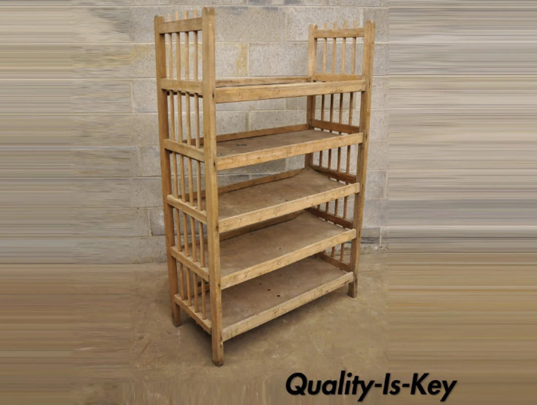 Vintage Wooden 5 Shelf Shoe Drying Rack Retail Store Display Industrial Stand - Etsy | Etsy (US)