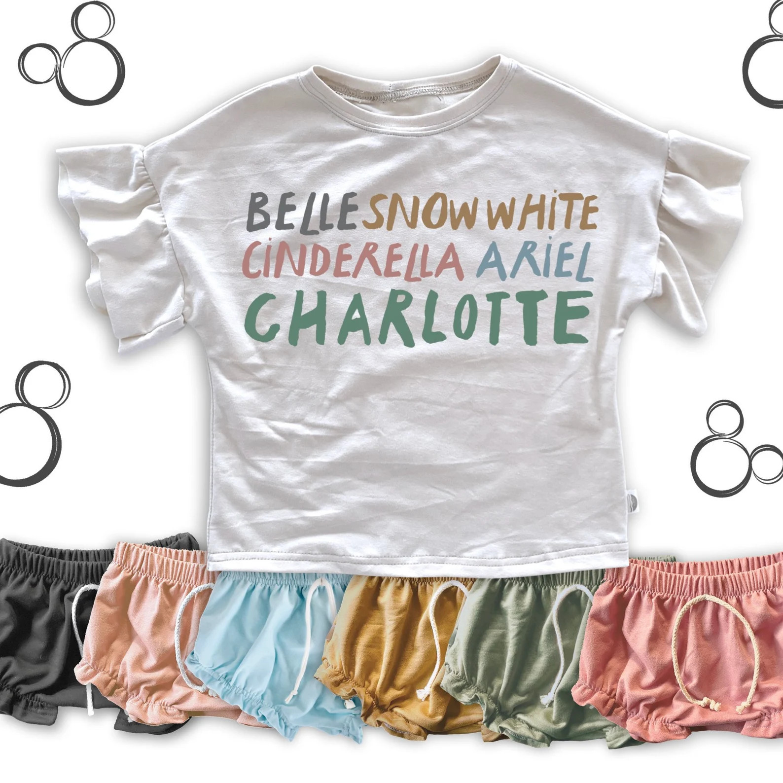 Girls Custom Disney Princess Tee Girls Disney Shirt Girls - Etsy | Etsy (US)