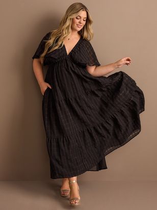 Meg Textured Maxi Dress | Arula