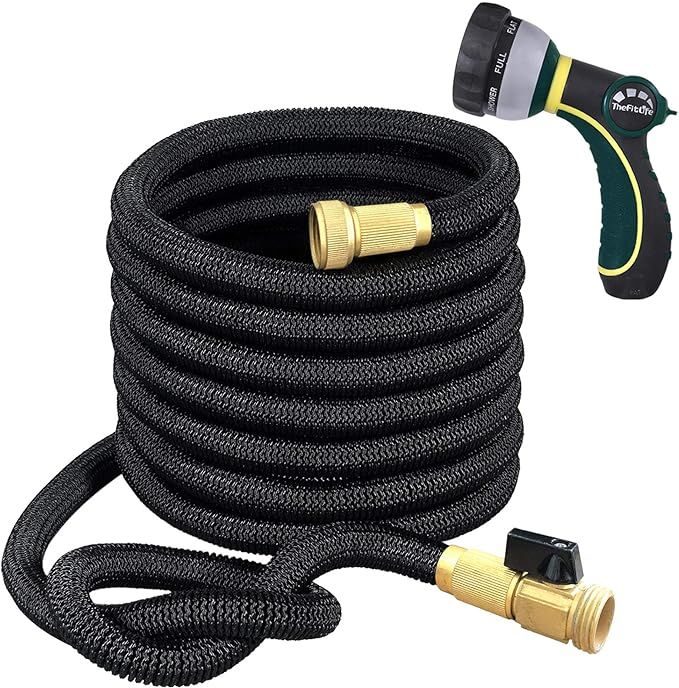 TheFitLife Flexible and Expandable Garden Hose - Triple Latex Core with 3/4 Inch Solid Brass Fitt... | Amazon (US)