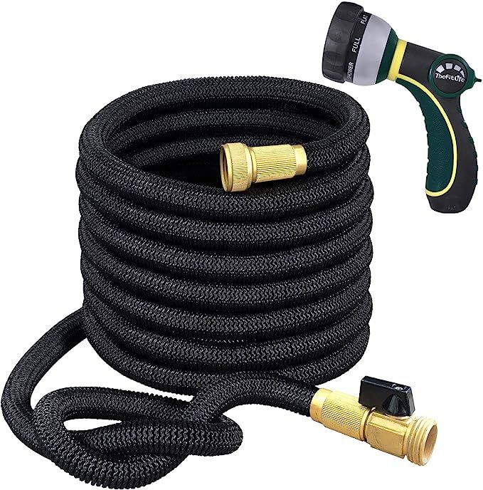 TheFitLife Flexible and Expandable Garden Hose - Triple Latex Core with 3/4" Solid Brass Fittings... | Amazon (US)