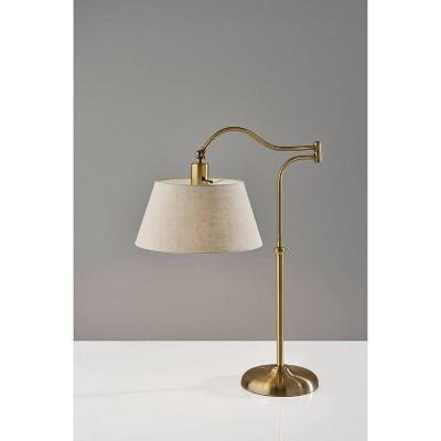 Rodeo Table Lamp Antique Brass - Adesso: Swing Arm, Adjustable, ETL Listed, No Assembly Required | Target