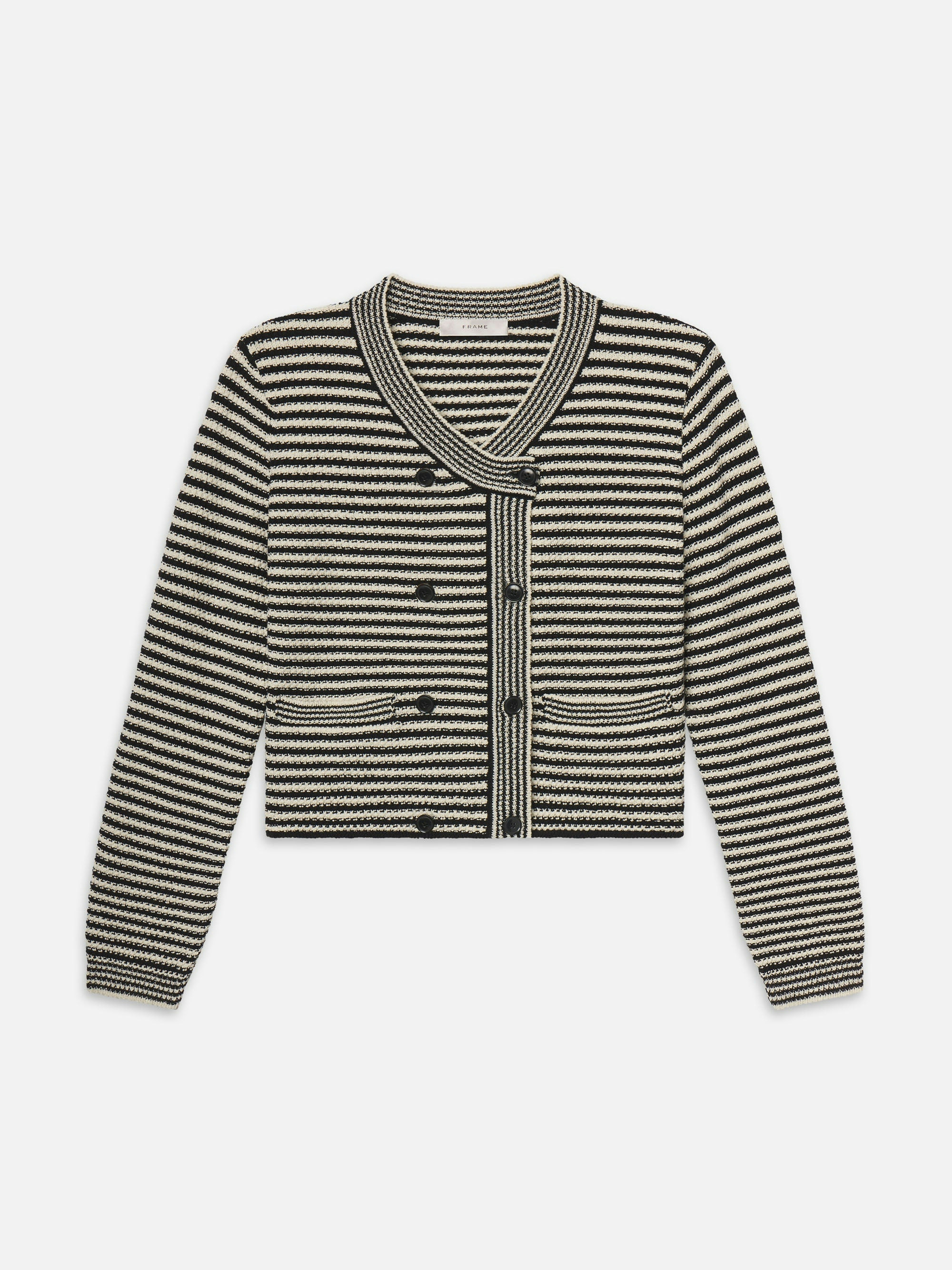 The Court Cardi -- Black Multi | Frame Denim