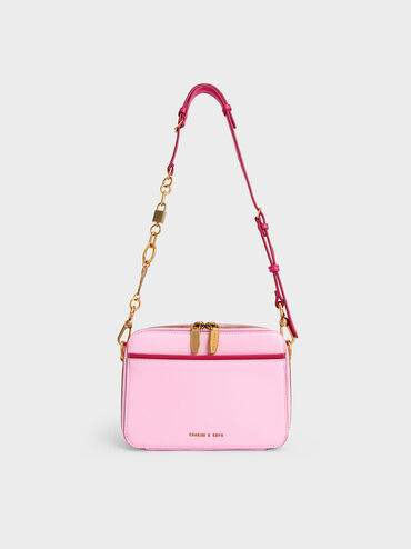 Lock & Key Chain Handle Bag
 - Pink | Charles & Keith US