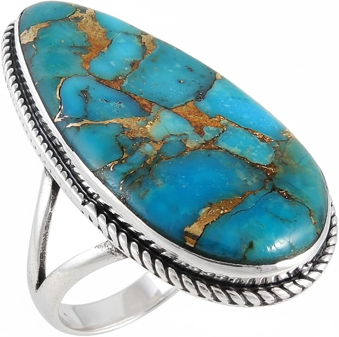 Turquoise Ring in Sterling Silver 925 | Amazon (US)