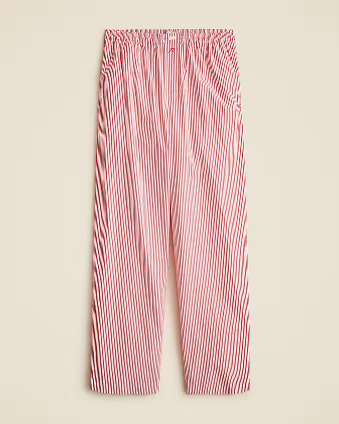 Cotton poplin pajama pant in stripe | J. Crew US