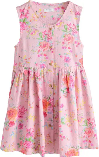Kids' Floral Sleeveless Cotton Dress | Nordstrom