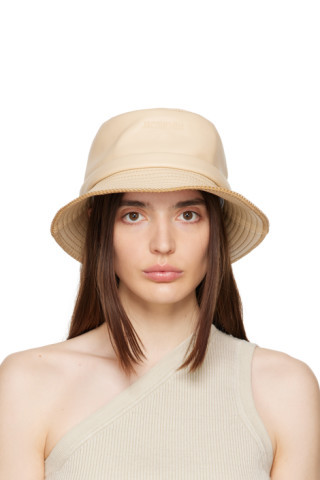 JACQUEMUS - Beige Le Raphia 'Le Bob Mentalo' Beach Hat | SSENSE