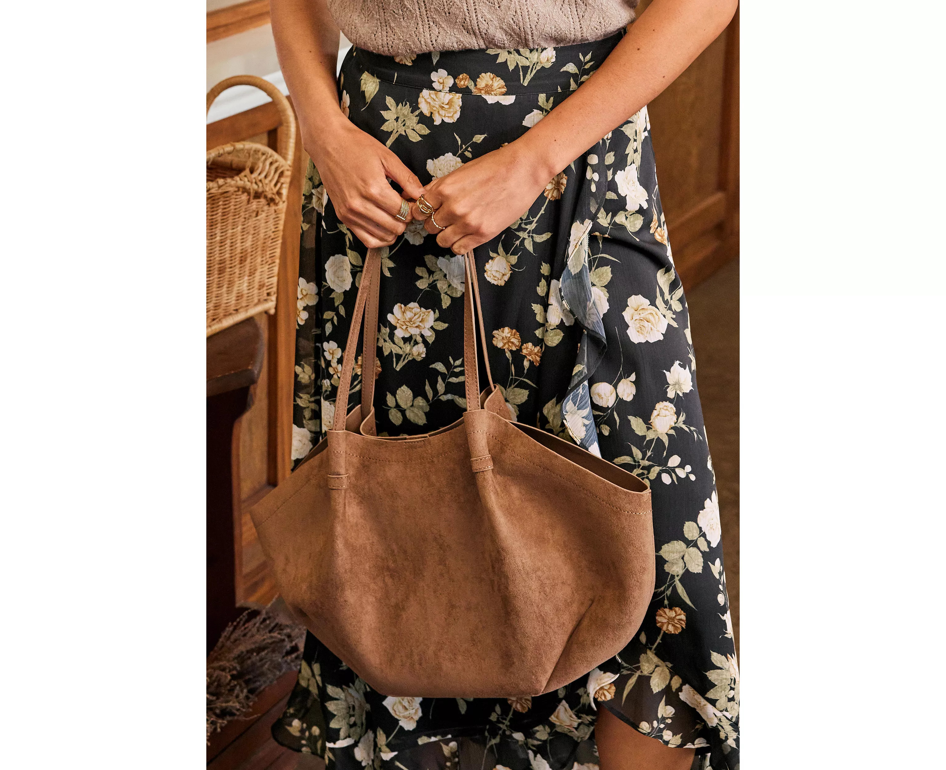 Maurices Women's Faux Suede Satchel | Maurices