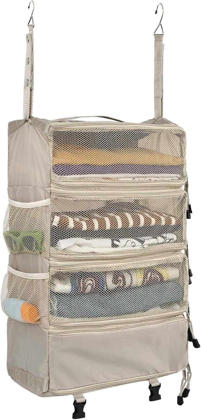 Surblue Travel Hanging Luggage Organizer Portable Suitcase Closet Organizer Multiple Compartments... | Amazon (US)