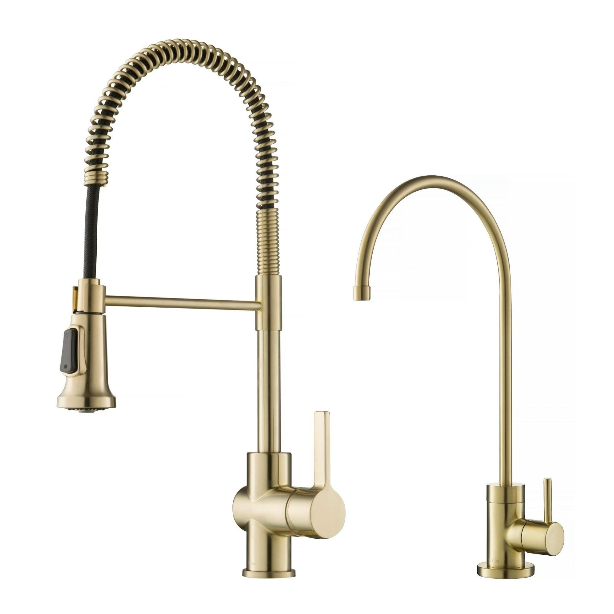 KRAUS Britt Commercial Style Kitchen Faucet and Purita Water Filter Faucet Combo | Amazon (US)