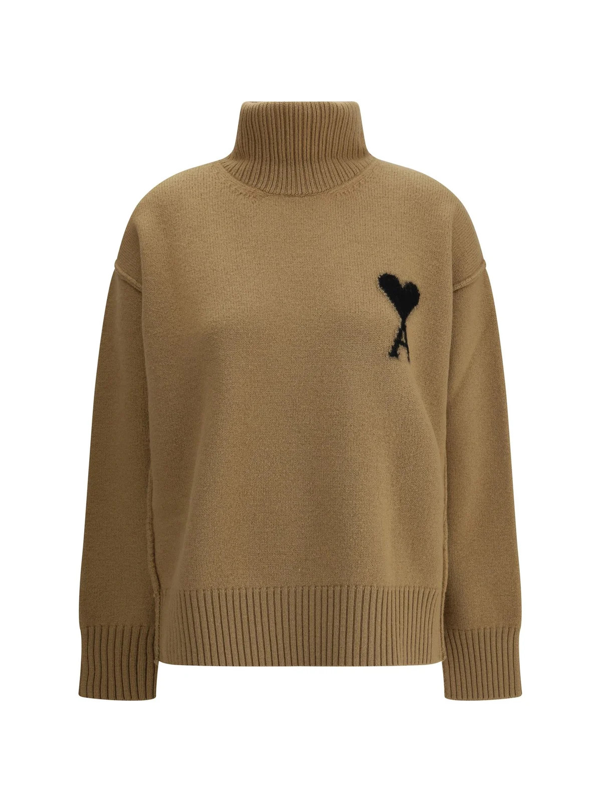 AMI Paris Ami De Coeur Turtleneck Jumper | Cettire Global