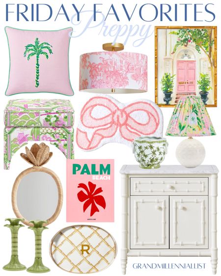 Preppy home decor and accessories Palm Beach chic palm trees Lilly Pulitzer home Florida inspired decor interior design faux bamboo furniture and decor 

#LTKSeasonal #LTKHome #LTKStyleTip
