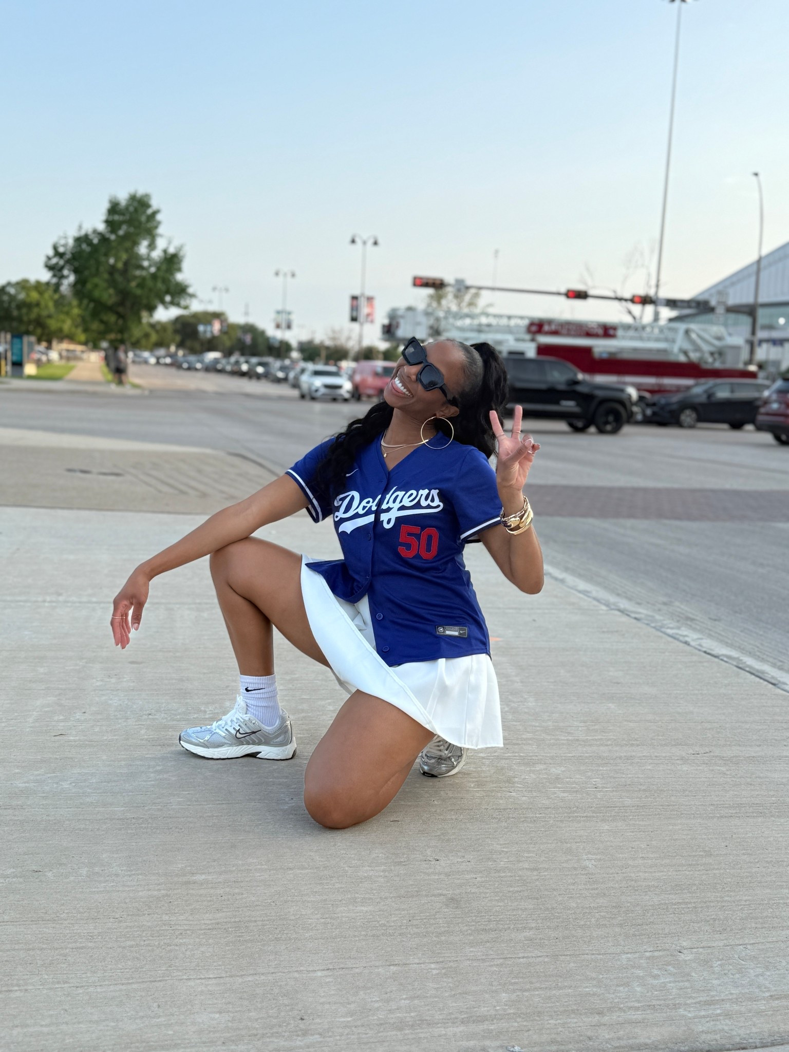 GNX Concert (or baseball game) outfit idea! 💙

Jersey is from the MLB store but they are sold out. Linked similar. 

For size reference:
I’m 5’4” 130lbs - shirt is a women’s small, skirt size 6 (but tailored, could have gotten a 4) and shoes are a women’s size 7. 🫶🏾

#LTKStyleTip