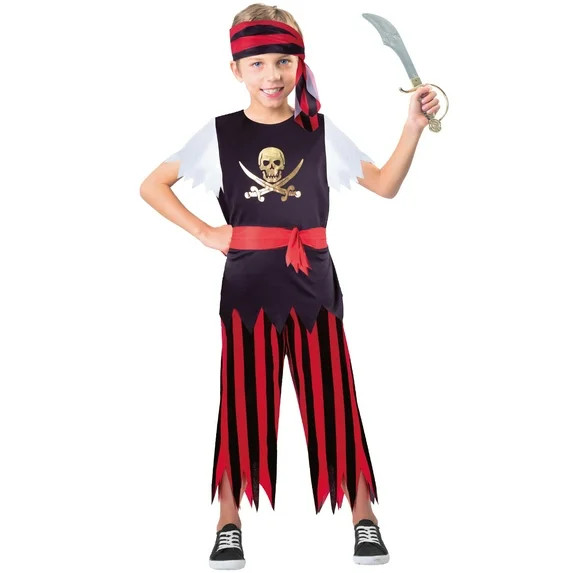 Pirate, Halloween Costume for Children, Boys Size S (6/7), by Way to Celebrate | Walmart (US)