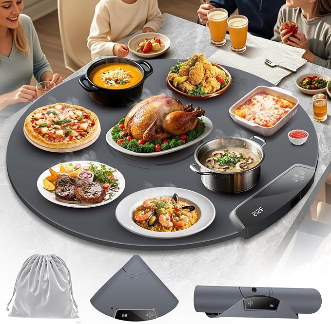 Upgraded Warming Mat for Food,Extra Large Food Warming Mat,Roll Up Electric Warming Tray,Silicone... | Amazon (US)