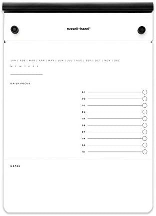 Amazon.com : russell+hazel Drafters Tablet Notepad, Noire, Office Supplies, 6.375” x 8.875", 10... | Amazon (US)