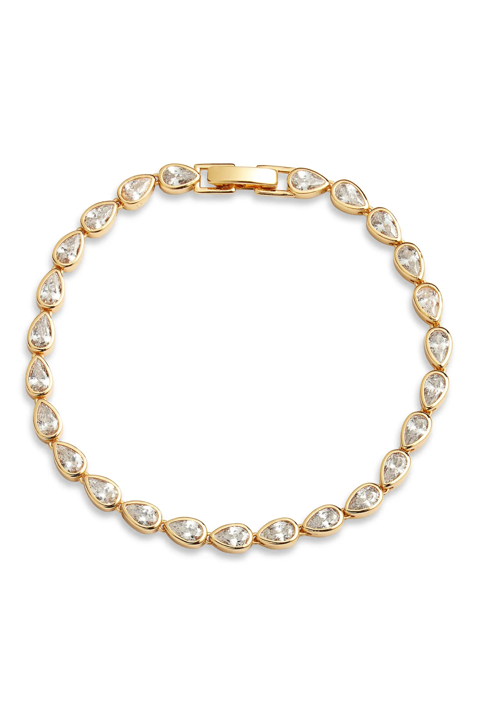 Pear Cubic Zirconia Bezel Tennis Bracelet (Women) | Nordstrom | Nordstrom