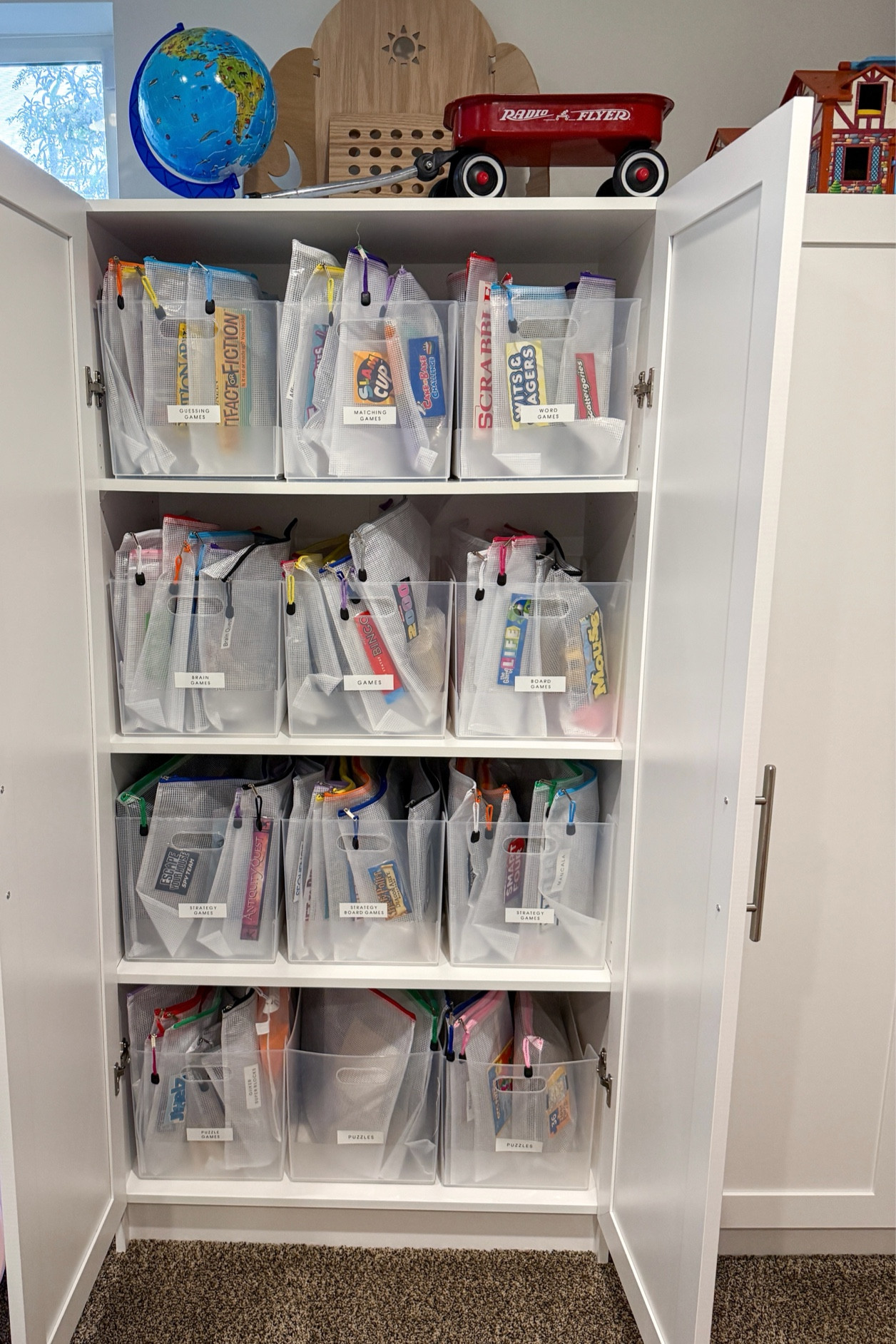 Here is an easy system for games, puzzles or toys with lots of pieces! #playroomorganization

#LTKFamily #LTKKids #LTKHome