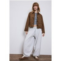 Stradivarius Faux suede jacket with pockets Brown S | Stradivarius (UK)