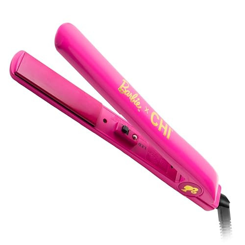 CHI X Barbie 65th Anniversary Ceramic Flat Iron, Straightener for A Smooth Finish, Adjustable Temperature, 1" Iron | Amazon (US)