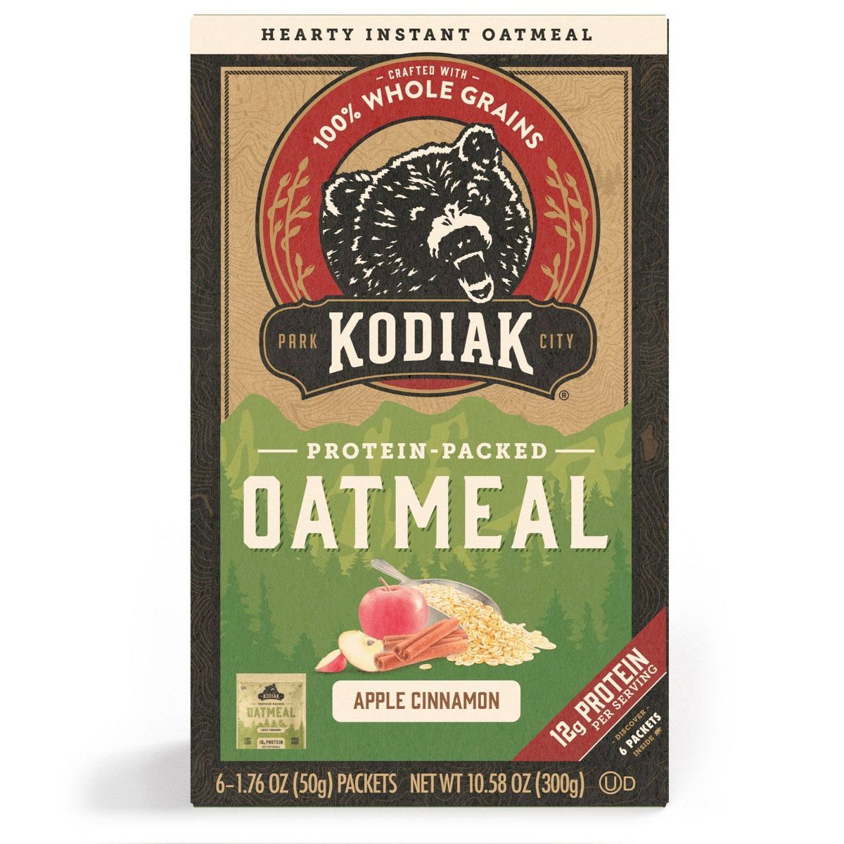Kodiak Apple Cinnamon Oatmeal Packets - 6pk / 10.58oz | Target