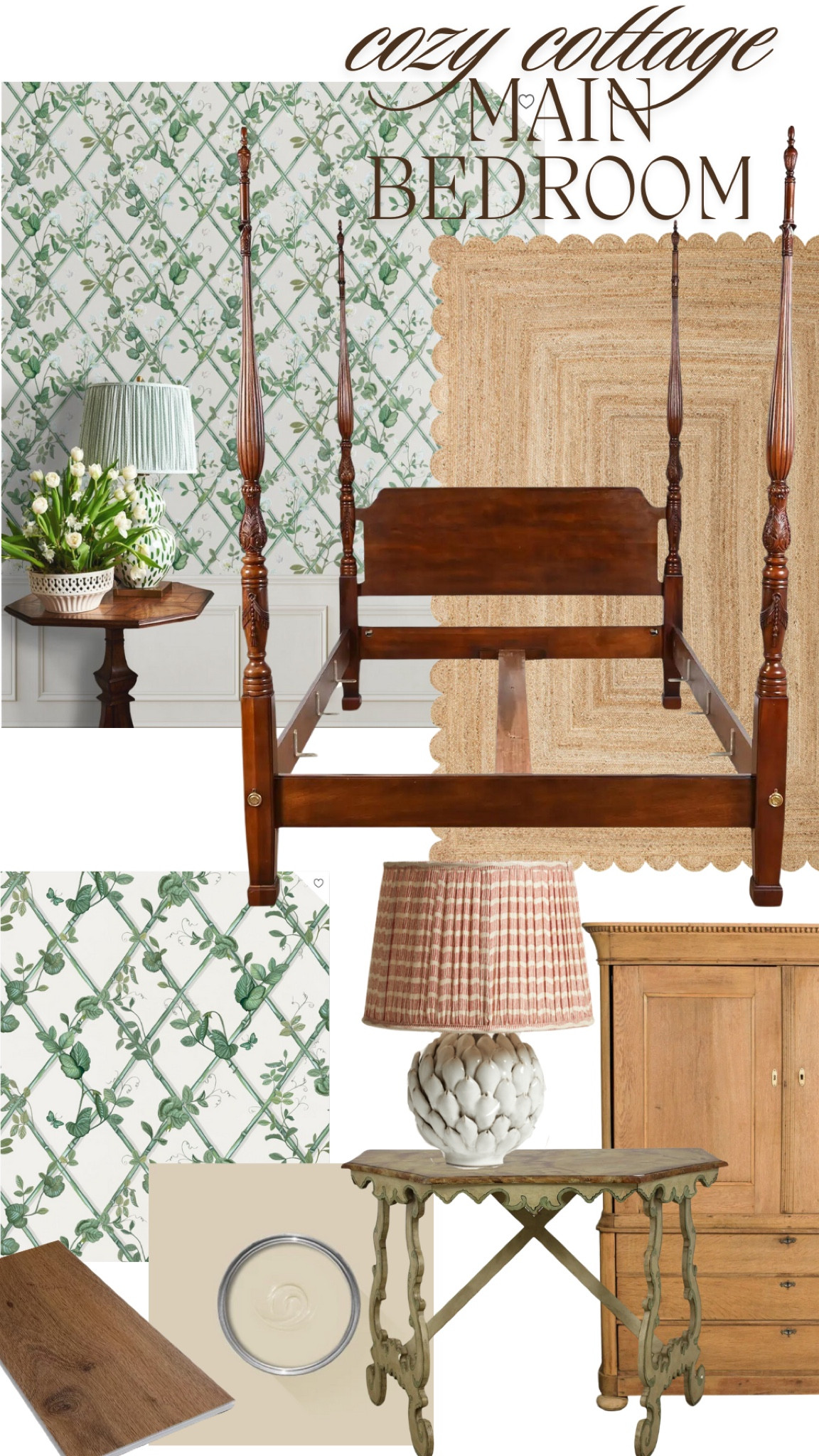 Main bedroom cozy cottage mood board.. the beginning 🫶🏼🦢

#LTKHome