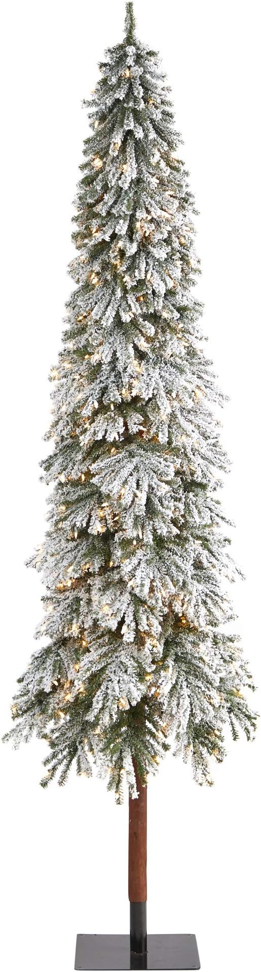 Nearly Natural 9ft. Flocked Grand Alpine Artificial Christmas Tree with 600 Clear Lights and 1183... | Amazon (US)