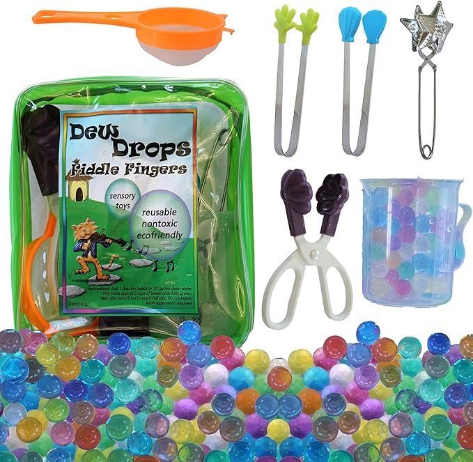 SENSORY4U Water Beads with Fine Motor Sensory Toys Set, Water Bead Sensory Bin Kit, Kids Learning... | Amazon (US)