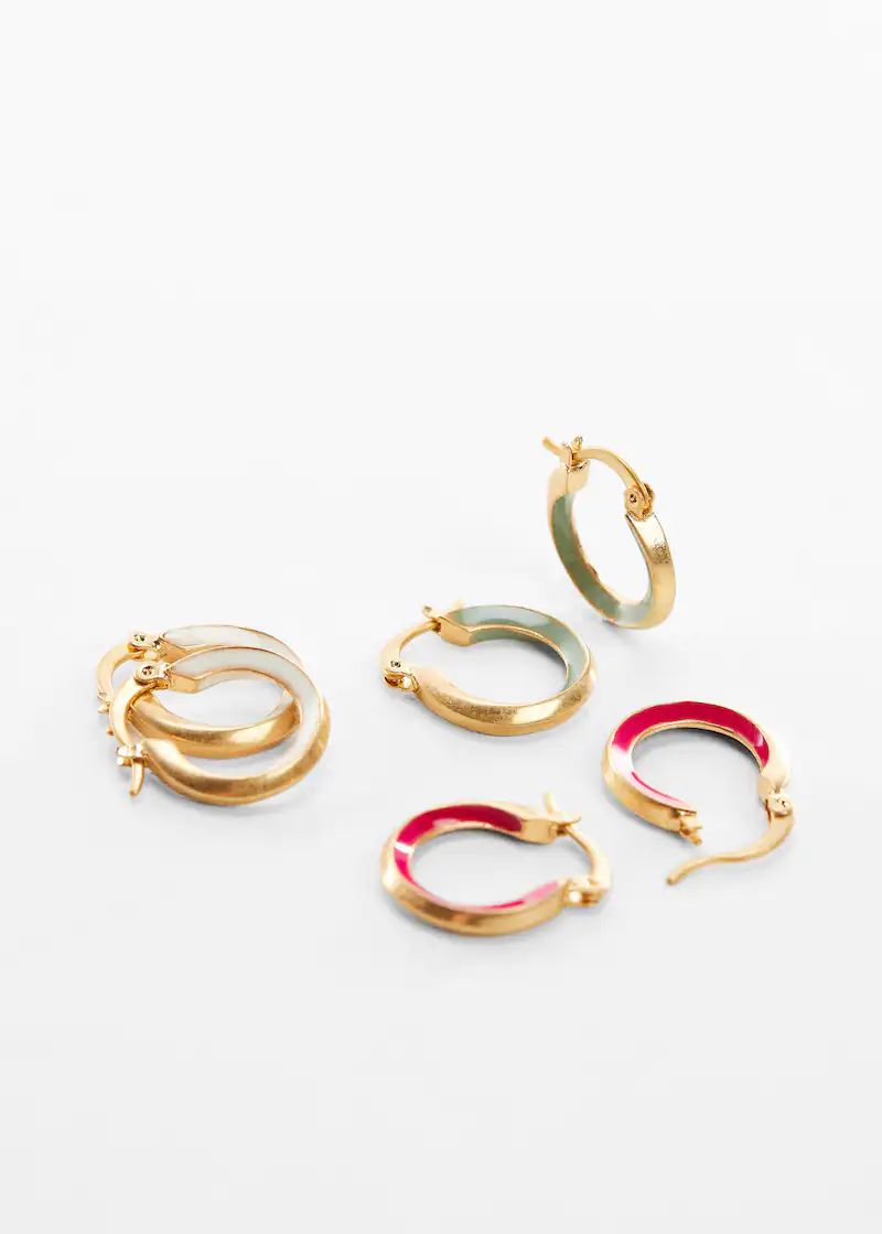 Pack of 3 hoop earrings -  Women | Mango USA | MANGO (US)
