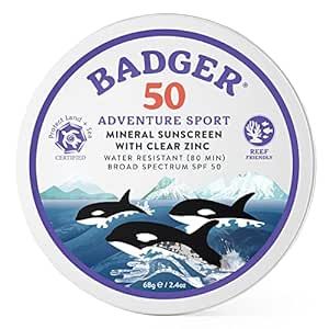 Badger Biodegradable Sunscreen in Metal Tin, SPF 50 Zinc Oxide Sunscreen with 98% Organic Ingredi... | Amazon (US)