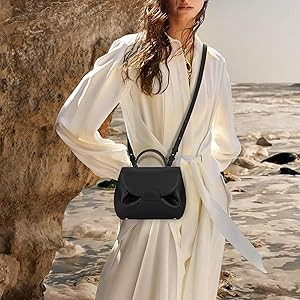 Small Top Handle Bag Crossbody Bags Purses for Women Designer Luxury Mini Faux Leather Shoulder B... | Amazon (US)