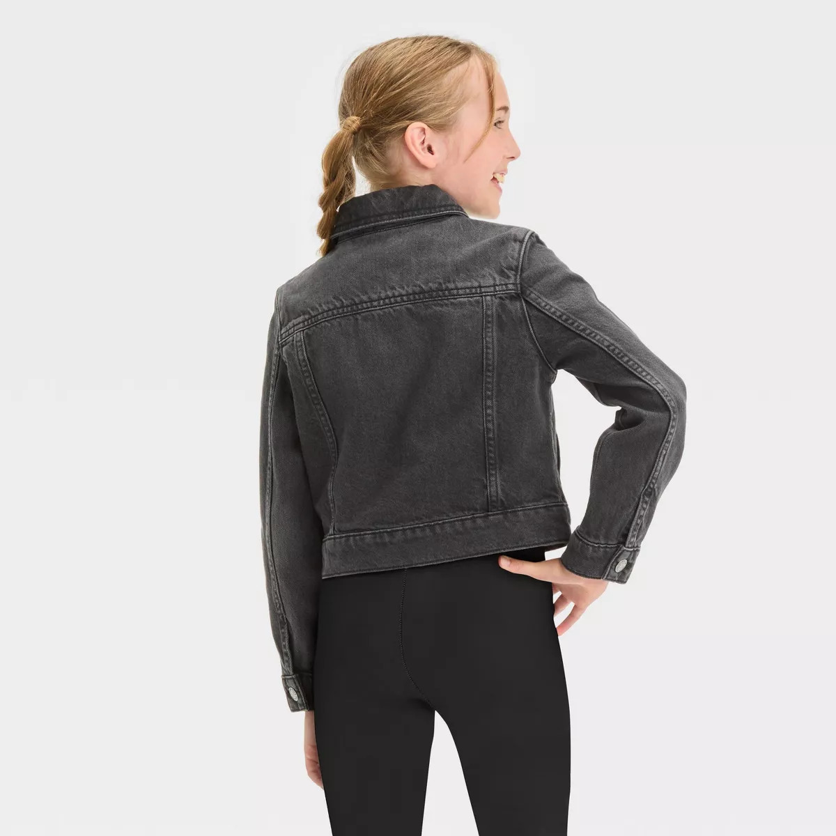 Girls' Jean Jacket - Cat & Jack™ Washed Black | Target