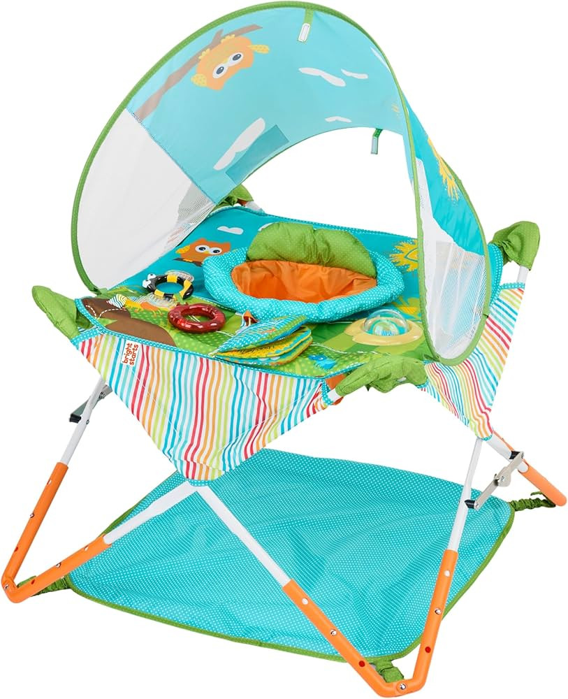 Bright Starts Pop 'N Jump Portable Baby Jumper, Foldable Indoor/Outdoor Baby Jumper with Owl Fore... | Amazon (US)