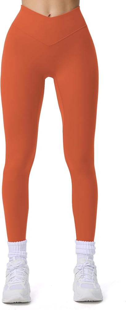 Aoxjox Workout Leggings for Women Vanity V Waist Hight Waist Tummy Control Hidden Scrunch Athleti... | Amazon (US)