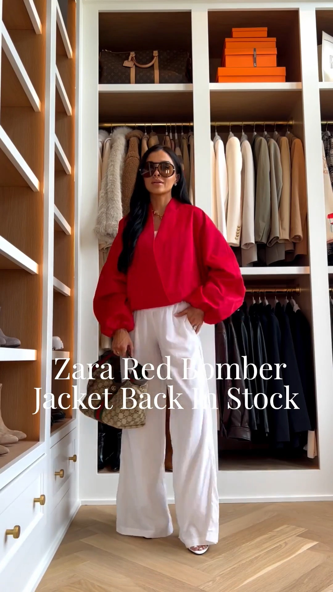My Zara red bomber jacket sold out so fast last time I shared it but it’s back in stock! Such a great piece for Memorial Day weekend. I paired it with Target linen pants that look like Aritzia and my Gucci giglio bag.

#LTKmomlife #LTKOver40 #LTKootd