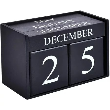 Gaobei Notakia Wooden Gaobei Desk Blocks Calendar Perpetual Block Month Date Display | Walmart (US)