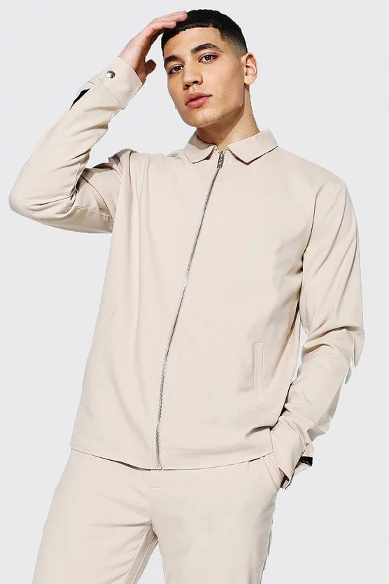 Harrington Coord Smart Jacket | Boohoo.com (US & CA)