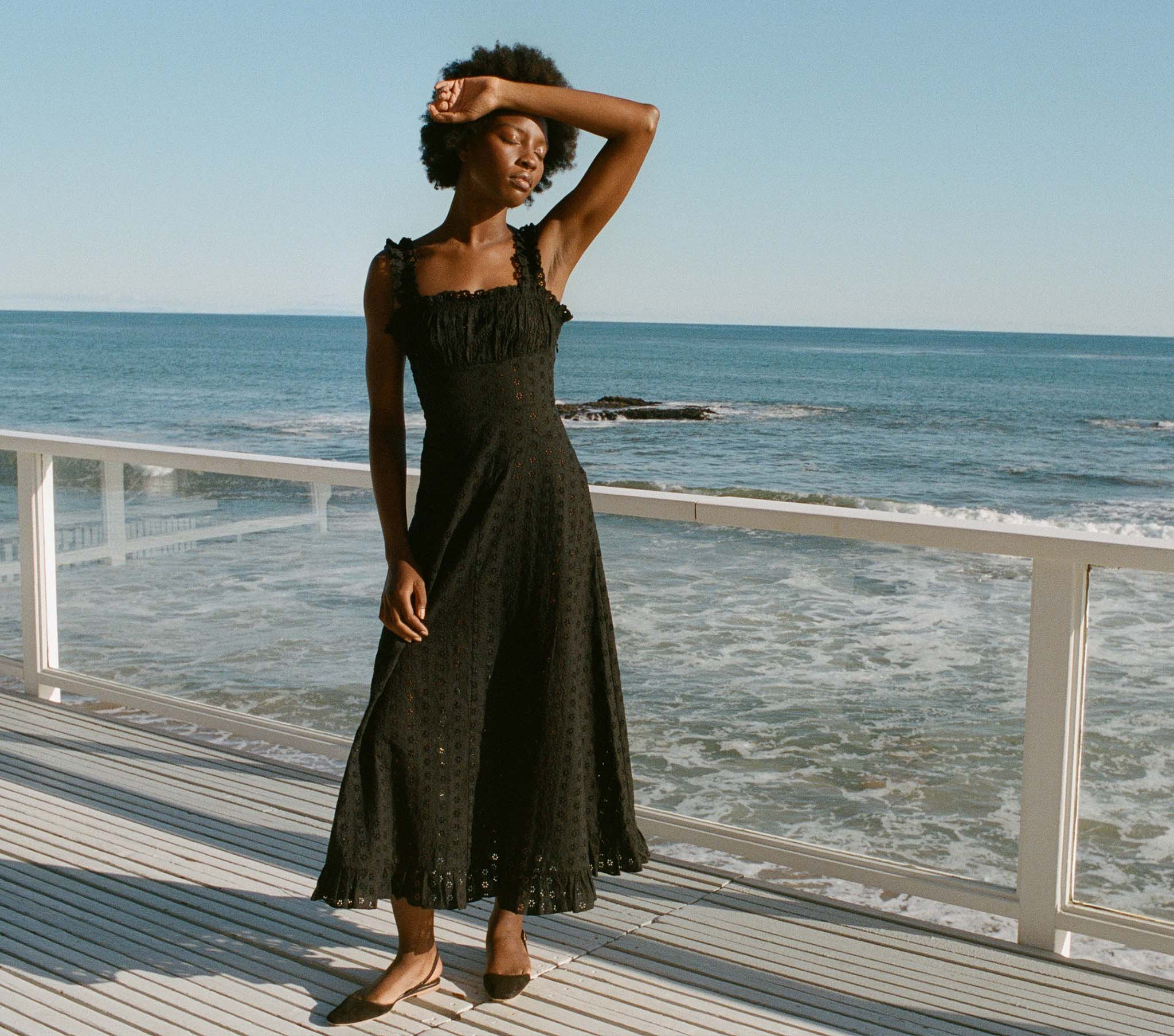 Roma Dress - Black | DÔEN | DOEN