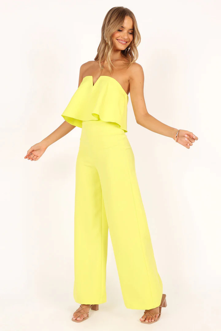 Sonny Strapless Jumpsuit - Lime | Petal & Pup (US)