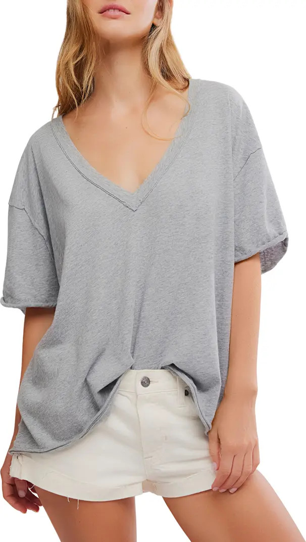 Nina V-Neck Cotton T-Shirt | Nordstrom